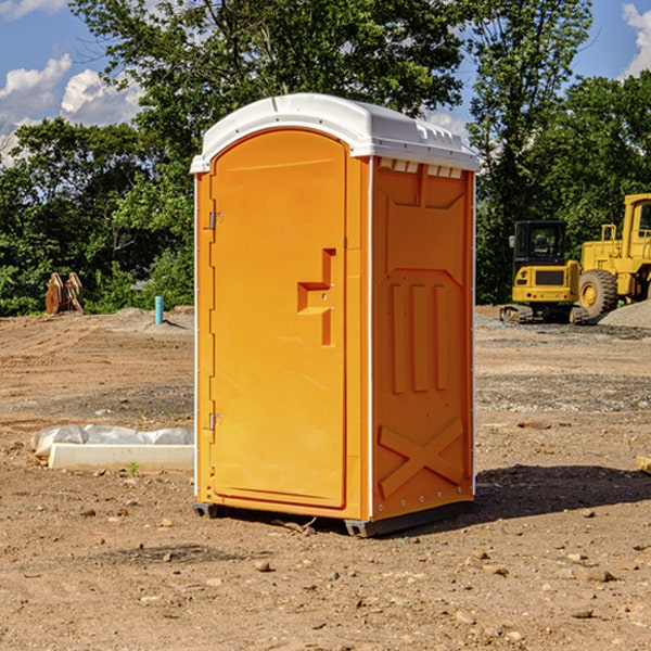 are there any restrictions on what items can be disposed of in the portable restrooms in Hartshorn